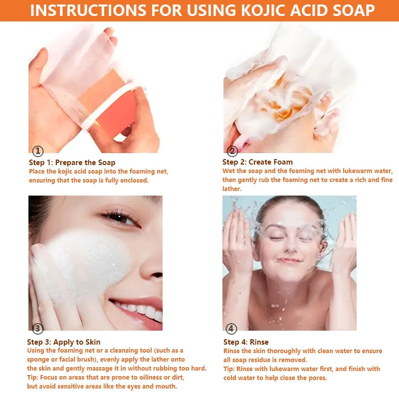 Handmade Kojic Acid Whitening Soap - Deep Cleanse and Brighten Skin