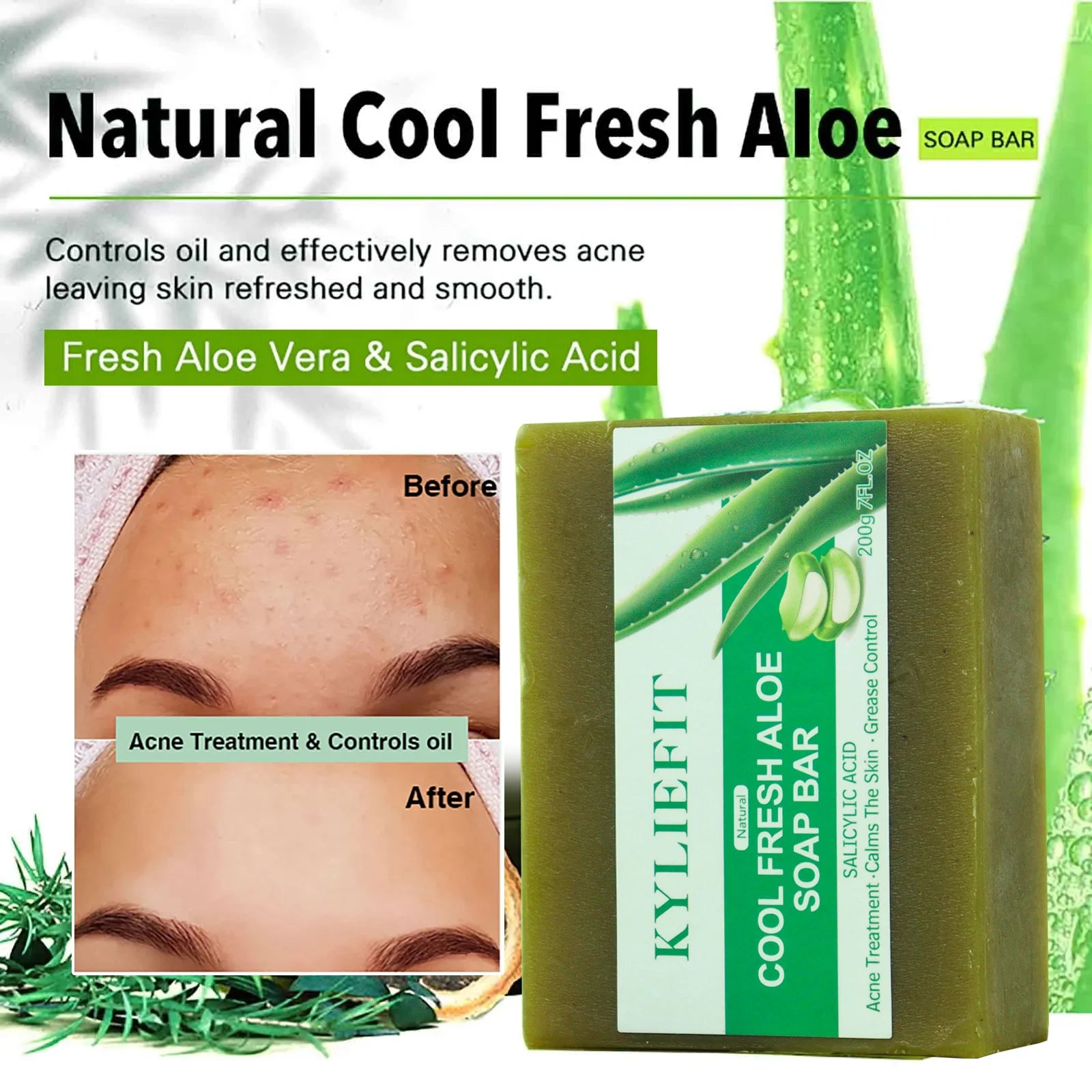 AILKE Aloe Vera Whitening Soap – Brightening & Acne Care