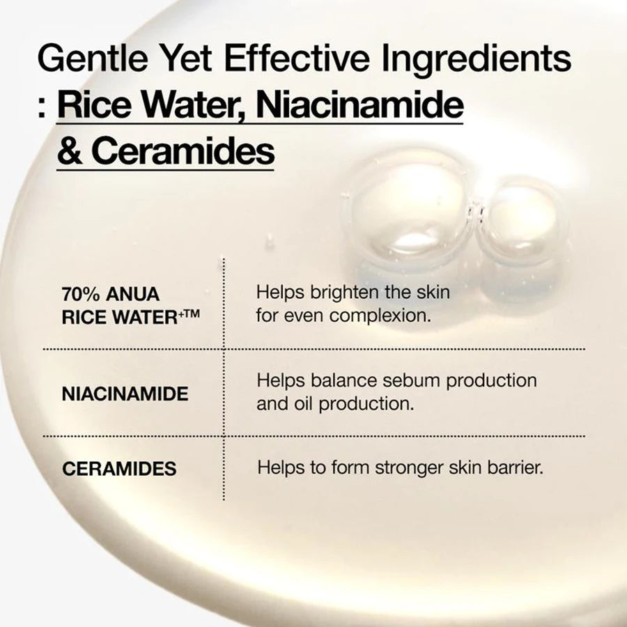 Anua Rice 70 Glow Toner – Hydrating & Brightening