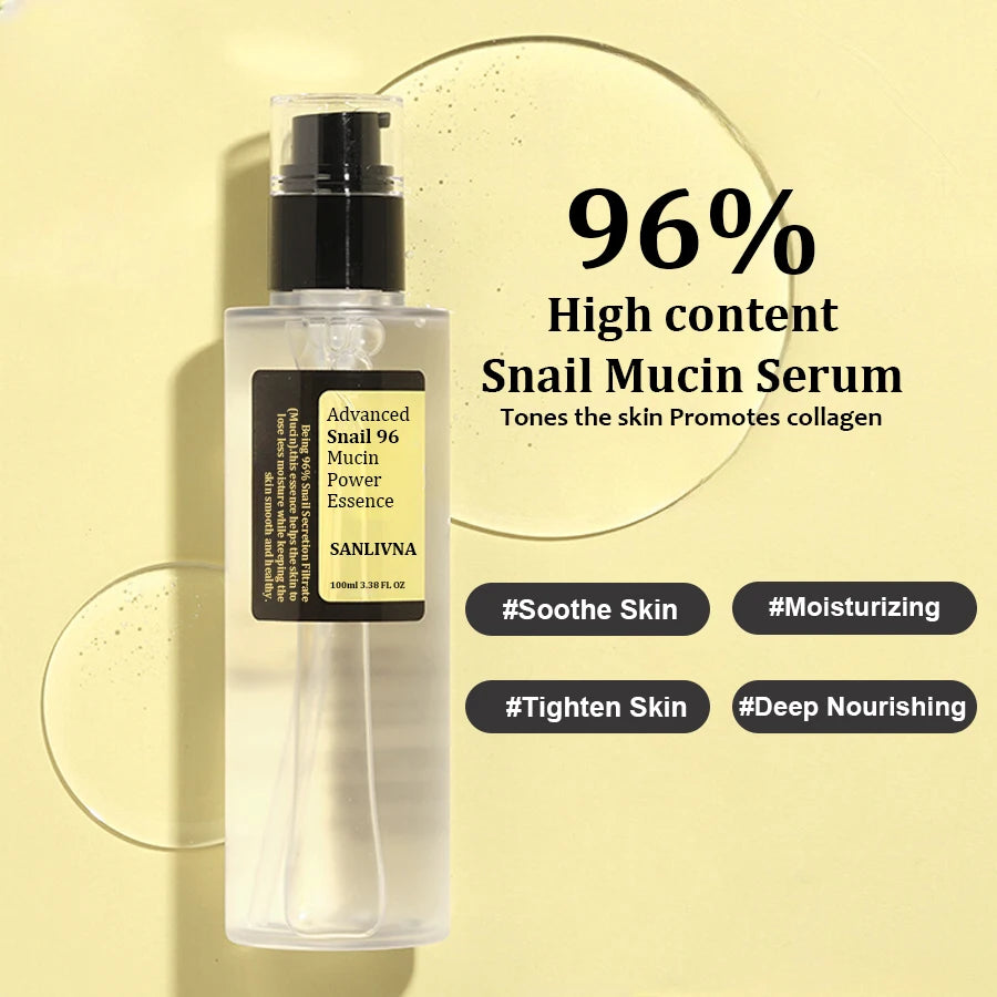 Snail Mucin 96% Repair & Brightening Essence – Anti-Aging, Firming, Hydrating