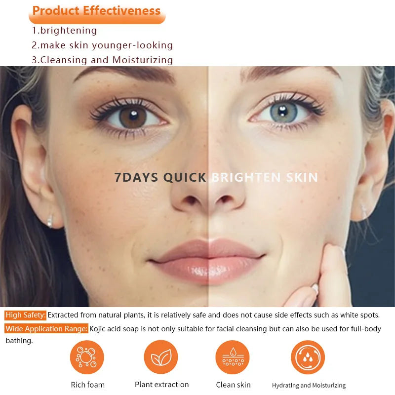 Handmade Kojic Acid Whitening Soap - Deep Cleanse and Brighten Skin